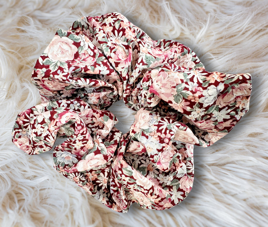 Maroon Rose XL Scrunchie