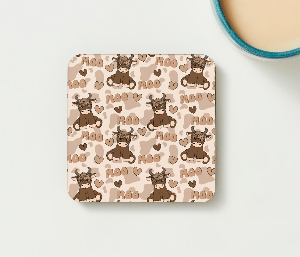 Highland Cow Coaster