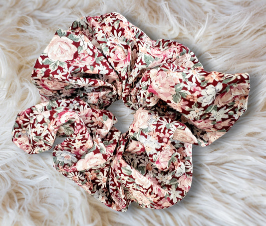 Maroon Rose XL Scrunchie