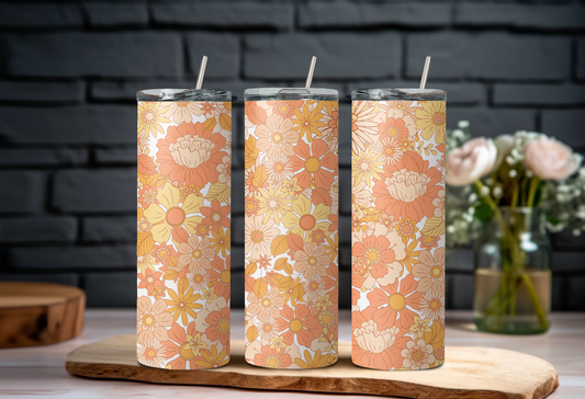 Retro Floral 20oz Tumbler