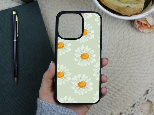 Large Sage Daisy Phone Case