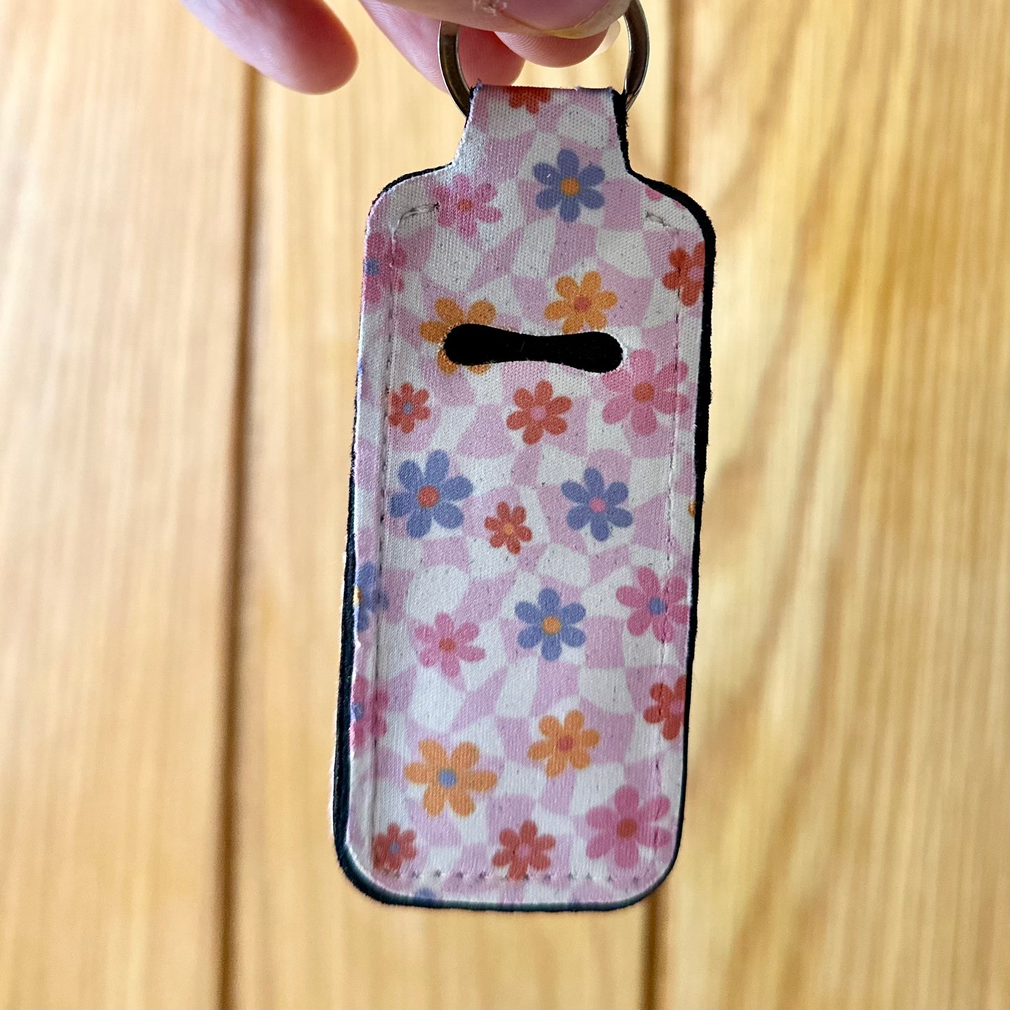 Floral Checkered Lip Balm/Stick Holder