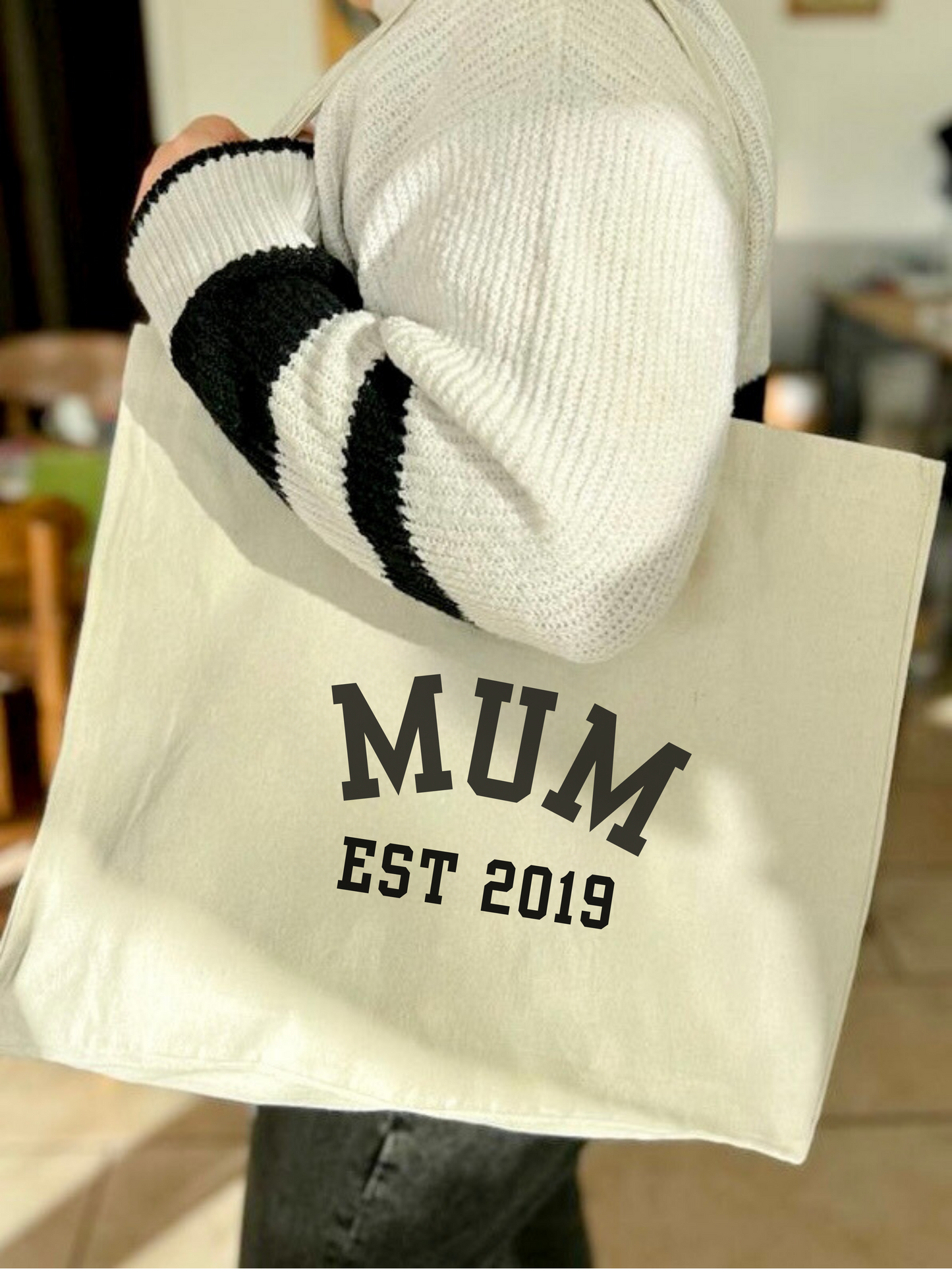 Mum/Mummy/Mama/Mom/Mommy Large Canvas Tote Bag