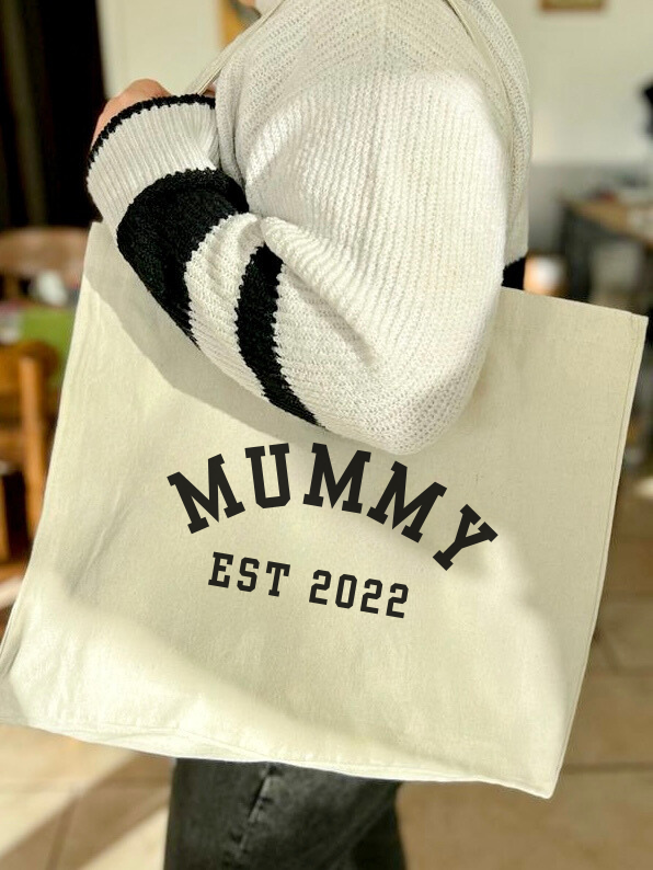 Mum/Mummy/Mama/Mom/Mommy Large Canvas Tote Bag